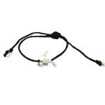 "Shubham Jewellers Rehti 925 Oxidised Silver Black Thread Peacock Nazarbattu/Nazaiya Anklet/Bracelet for Girls, Women and Children with Silver Ghunghroo"