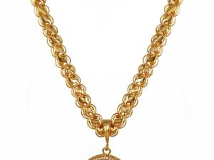 Luxurious Men's Gold Plated Pendant With Chain Vol 3