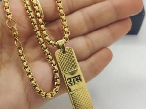 Ram Naam Necklace with Premium Gold plating.