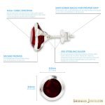 "SJ Shubham Jewellers Rehti 925-92.5 Sterling Silver Brilliant Cut Red Real Cubic Zirconia Fashion Stud Tops Earrings For Men,Women,Children,Boys and Girls"