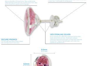 "SJ Shubham Jewellers Rehti 925-92.5 Sterling Silver Oval Cut Black Real Cubic Zirconia Fashion Stud Tops Earrings For Men,Women,Children,Boys and Girls"