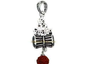 "Shubham Jewellers Rehti 925-92.5 Pure Sterling Silver OM Namah Shivay Oxidised Pendant For Men,Women,Children,Boys and Girls"
