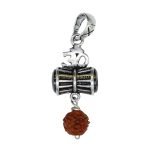 "Shubham Jewellers Rehti 925-92.5 Pure Sterling Silver OM Oxidised Pendant For Men,Women,Children,Boys and Girls"