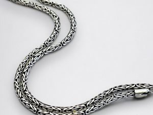 "SJ SHUBHAM JEWELLERS 925 sterling silver Link Chain For Men, Women, Boys, and Girls, Oxidized Chain Necklace BIS Hallmarked Chain (Link_20IN_26GM)"