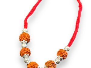 "Rudraksha Rakhi 925 Sterling Silver Rakhi for brother Rudraksha Rakhi Bracelet Raksha Bandhan Pure Cotton For Men, Boys, Kids Rakhi With Roli Chawal"
