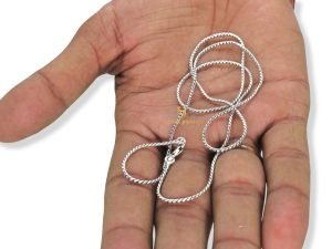 SJ SHUBHAM JEWELLERS? Pure 925 Sterling Silver Chain Necklace for Men and Women 22 Inches Various Design (SJOXCHNLIGTSNK)