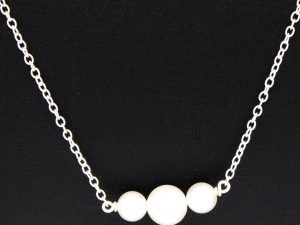 Shubham Jewellers Rehti SJ 925 Sterling Silver Pearl Pendant with Chain for Girls and Women(P) (SJRPEARL-3PRL)