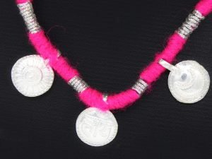 "SJ SHUBHAM JEWELLERS? Pure Silver Nazar Haye Chand, Suraj Pendants Nazariya for New Born Babies kids Pure Cotton Thread for Protection"