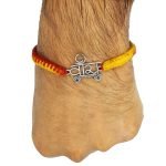 "SJ SHUBHAM JEWELLERS? Pure 925 Sterling Silver Rakhi for brother Charm Bracelet Raksha Bandhan With Pure Cotton Thread For Men, Boys, Rakhis Vra"