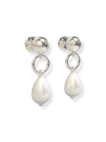 "925 Pure Sterling Silver Pretty Bali Style Hoop Design Earring for Girls, Women 925 sterling silver pearl drop and dangle earrings"