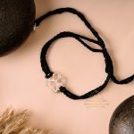 "JEWELYAARI 925 New Oxidised Black Thread Silver Pug Paws Nazarbattu Nazaiya Anklet Bracelet for Girls, Women and Children with Silver Ghunghroo"