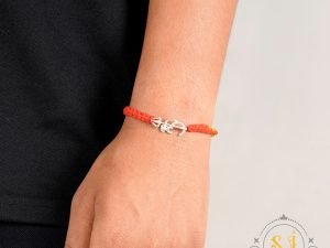 "Silver Om Trishool Rakhi 925 Sterling Silver Rakhi for brother, Rakhi For Men, Rakhi For Kids( )"