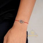 "Ganesha Silver Rakhi | 925 Sterling Silver Rakhi for brother, Rakhi For Men, Rakhi For Kids( Om Ganesha Meena Silver Rakhi )"