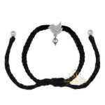 "Shubham Jewellers Rehti 925 Oxidised Silver Black Thread Bird Nazarbattu Nazaiya Anklet Bracelet for Girls, Women and Children with Silver Ghunghroo"