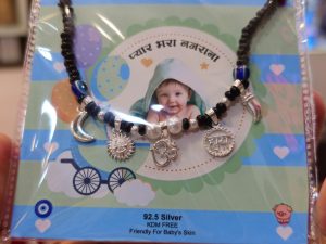 JewelYaari 925 Sterling Silver Chand Suraj Evil Eye Haay Om Kanthi | Skin-Friendly Nazariya Pendant for Infants to 3-Year-Old Kids | Unisex Baby Jewelry with Black Thread