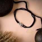 "Shubham Jewellers Rehti 925 Oxidised Silver Black Thread Footstep Nazarbattu Nazariya Anklet Bracelet for Girls, Women, and Children with Silver Ghunghroo"