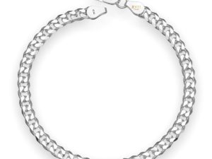 JewelYaari™ Pure 925 Sterling Silver Italian Curb Bracelet for Men womens , girls, and boys 8.5 Inches(16.5 Gm)