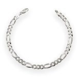 JewelYaari™ Pure 925 Sterling Silver Italian Sachin Figaro Bracelet for Men womens, girls, and boys 8.5 Inches(18.5 Gm) mens silver bracelets