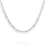 JewelYaari™ Pure 925 Sterling Silver Italian Sachin Figaro Chain Necklace ACPL for Men 20 Inches(20 Gm)