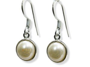 JewelYaari™ by JewelYaari™Pure 925 Sterling Silver Hoop Dangle Earrings for Women and Girls Pearl Round Earring for Girl
