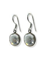 JewelYaari™ by JewelYaari™Pure 925 Sterling Silver Hoop Dangle Earrings for Women and Girls white crystal Earring for Girl