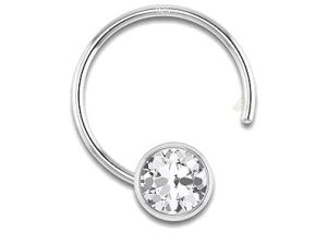 SJ Shubham Jewellers 925 Sterling Silver Round Shape Cubic Zirconia 4MM Cup Wire Stud for Women Girls