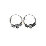 SJ SHUBHAM JEWELLERS™ 925 Sterling Silver Hoop Earrings for Women & Girls, Silver Bali for Girls (Guthai10MM)