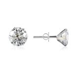SJ SHUBHAM JEWELLERS™ SJ SHUBHAM JEWELLERS™ 925 Pure Sterling Silver Brilliant Cut Real Cubic Zirconia Fashion Stud Earrings For Men,Women,Children,Boys and Girls (7 MM)