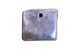 SJ SHUBHAM JEWELLERS™ 925 Pure Solid Silver Square Piece (Chokor) Pendant / Chokor for Astrology (Small Hole)