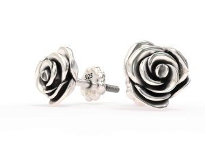 JewelYaari™ By JewelYaari™Pure 925 Hallmarked ( Stamped ) Silver (925 Chandi ) Flower Earring Studs For Women and Girls