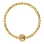 SJ SHUBHAM JEWELLERS™ 18k Gold Thin Tiny Hoop Nose Ring Nath 1 Piece, Simple & Beautiful Nose Pin For Women & Girls(1 PC no) nose rings for pierced nose (Gold 18K 10MM)