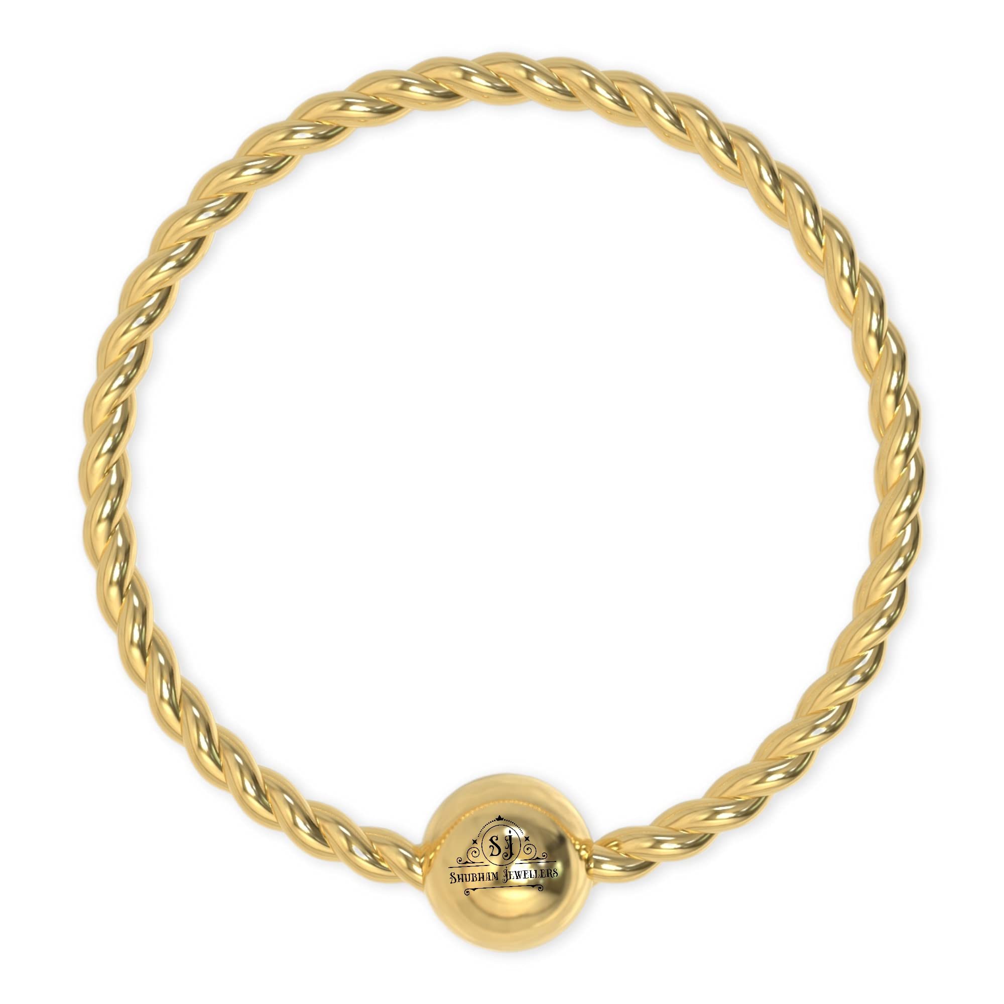 SJ SHUBHAM JEWELLERS™ 18k Gold Thin Tiny Hoop Nose Ring Nath 1 Piece, Simple & Beautiful Nose Pin For Women & Girls(1 PC no) nose rings for pierced nose (Gold 18K 10MM)