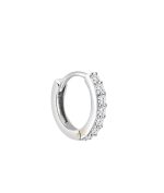 JEWELYAARI™ By Shubham Jewellers 92.5 Sterling Silver With Fine Cubic Zirconia Lock Nose Rings for Women 92.5% Pure Silver Nose Ring for Girls (1 Pc)