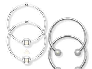 SJ SHUBHAM JEWELLERS™ 92.5 Silver Tiny Hoop and Septum Nose Ring combo Simple & Beautiful Nose Pin For Women & Girls (Pair Combo)