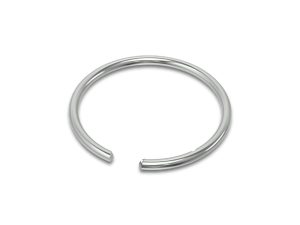 SJ SHUBHAM JEWELLERS™ Tiny Hoop Thin Wire Plain Nose Ring One 925 Sterling Silver Beautiful Nose Ring For Women & Girls (Plain Wire)