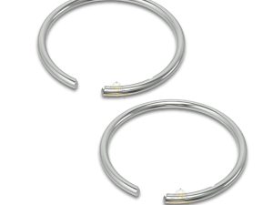 SJ SHUBHAM JEWELLERS™ Tiny Hoop Thin Wire Plain Nose Ring One 925 Sterling Silver Beautiful Nose Ring For Women & Girls (Plain Wire Pair)
