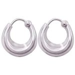 SJ Shubham Jewellers Rehti 925 Sterling Silver Salman Khan Inspired Bali Hoop Earrings - Skin Friendly & Stylish Ethnic Jewelry for Men and Women (Plain 10MM)