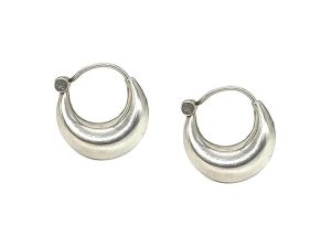 SJ Shubham Jewellers Rehti 925 Sterling Silver Salman Khan Inspired Bali Hoop Earrings - Skin Friendly & Stylish Ethnic Jewelry for Men and Women (Plain 12MM)