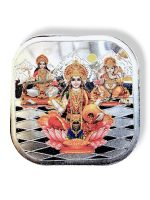 SJ SHUBHAM JEWELLERS™ 999 Purity Hallmark Silver Coin, Colorfull Laxmi Ganesh Saraswati Trimoorti Coin for Diwali ( 5 Gm 999)