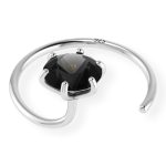 SJ SHUBHAM JEWELLERS™ 92.5-925 Sterling Silver Round Shape Black Cubic Zirconia Prong Setting Nose Pin Stud for Women Girls (3 MM Black)