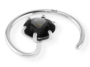 SJ SHUBHAM JEWELLERS™ 92.5-925 Sterling Silver Round Shape Black Cubic Zirconia Prong Setting Nose Pin Stud for Women Girls (3 MM Black)
