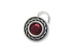 SJ SHUBHAM JEWELLERS™ 925 sterling Silver handmade Antique oxidized nose pin for women (P) (Design2, 5MM Red)