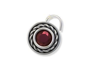 SJ SHUBHAM JEWELLERS™ 925 sterling Silver handmade Antique oxidized nose pin for women (P) (Design2, 5MM Red)