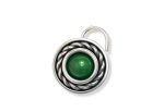 SJ SHUBHAM JEWELLERS™ 925 sterling Silver handmade Antique oxidized nose pin for women (P) (Design2, Green)