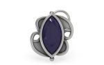 SJ SHUBHAM JEWELLERS™ 925 sterling Silver handmade Antique oxidized nose pin for women (P) (Design-3, Blue)