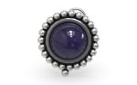 SJ SHUBHAM JEWELLERS™ 925 sterling Silver handmade Antique oxidized nose pin for women (P) (Design-4, BLUE)