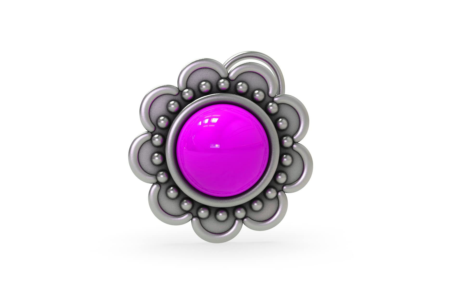 SJ SHUBHAM JEWELLERS™ 925 sterling Silver handmade Antique oxidized nose pin for women (P) (Design-5, Pink)
