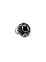 SJ SHUBHAM JEWELLERS™ 925 sterling Silver handmade Antique oxidized nose pin for women (P) (Design-8, Black)