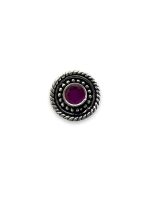 SJ SHUBHAM JEWELLERS™ 925 sterling Silver handmade Antique oxidized nose pin for women (P) (Design-8, Pink)