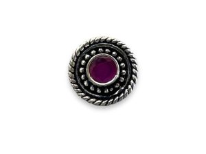SJ SHUBHAM JEWELLERS™ 925 sterling Silver handmade Antique oxidized nose pin for women (P) (Design-8, Pink)